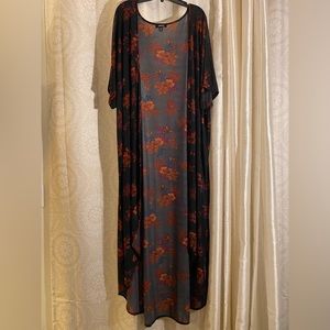 Torrid Black Floral Kimono